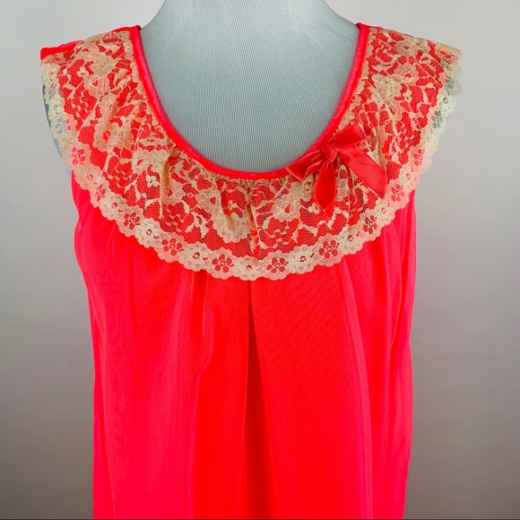 Vintage Radcliffe Lace Trim Night Gown Sz Medium - Picture 2 of 10